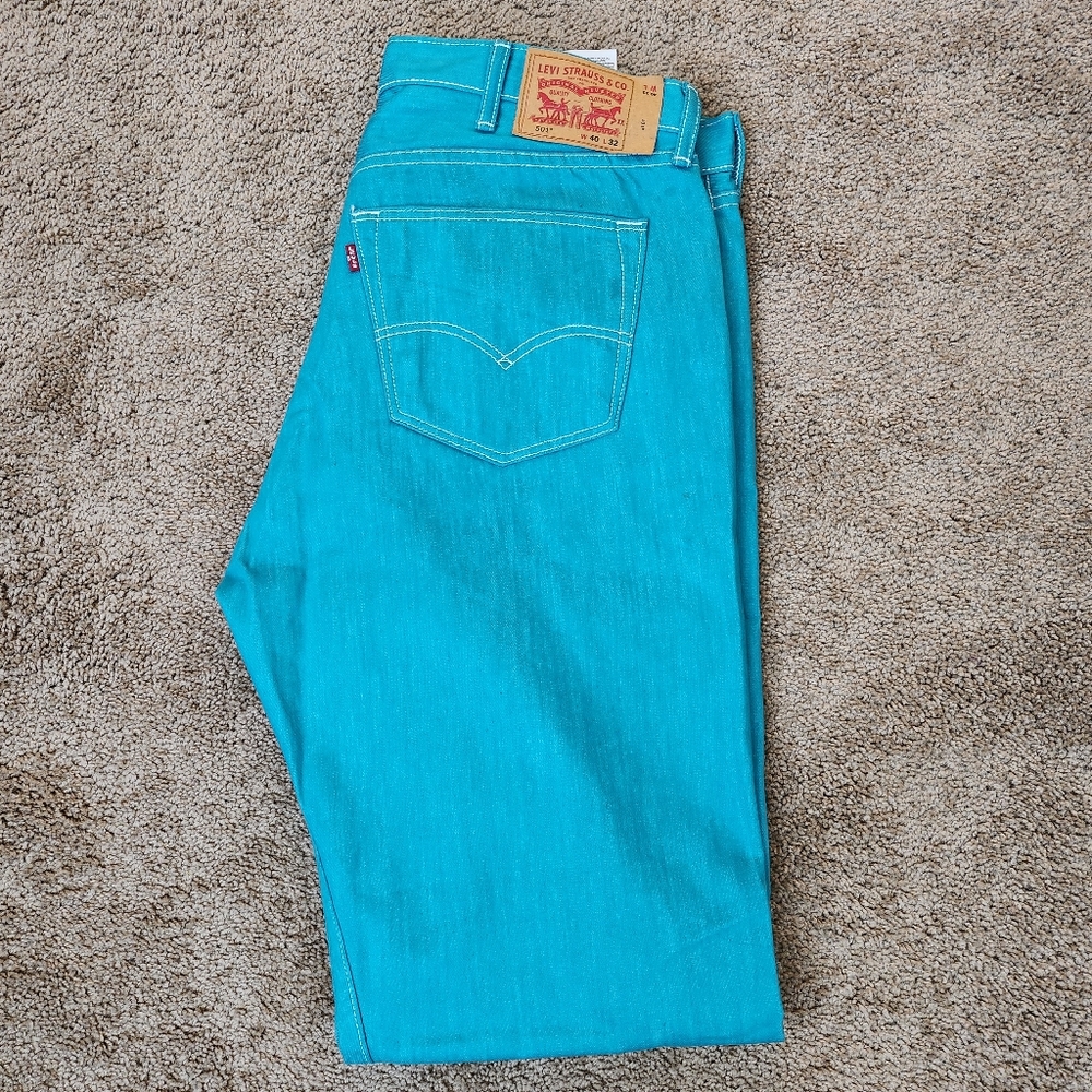 Turquoise 501 jeans